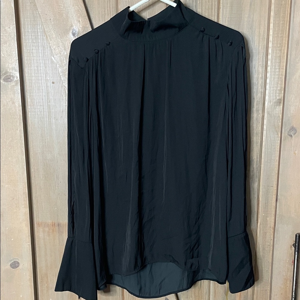 a new day Black High-Neck Blouse